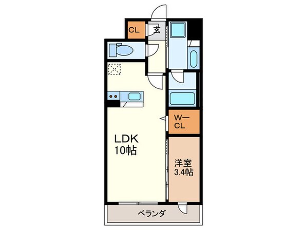 ｱﾄﾘｵﾌﾗｯﾂ井尻の物件間取画像